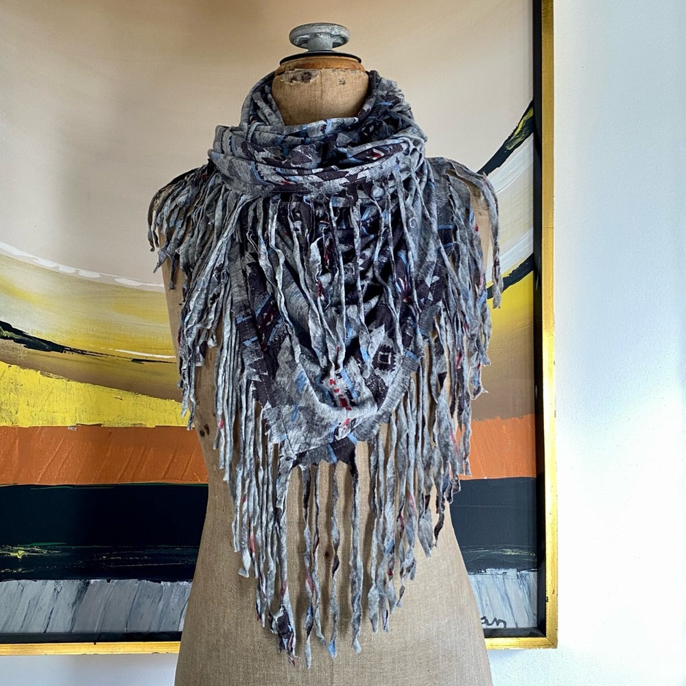 Free People Triangle Fringe Tribal Scarf